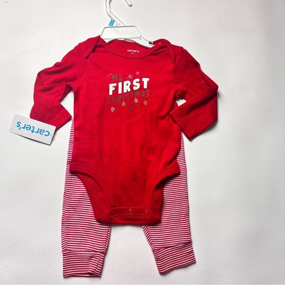 Carter's Baby Matching Holiday My First Christmas  Onesie and Legging Set Sz 6M - Picture 5 of 11
